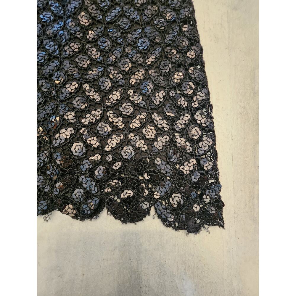 Maggy London Women's Black Sequin Sleeveless Dress SZ 4 Cocktail - Picture 4 of 7
